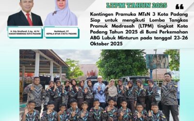 Kontingen Pramuka MTsN 3 Kota Padang Siap Berlaga di Lomba Tangkas Pramuka Madrasah (LTPM) Kota Padang 2025