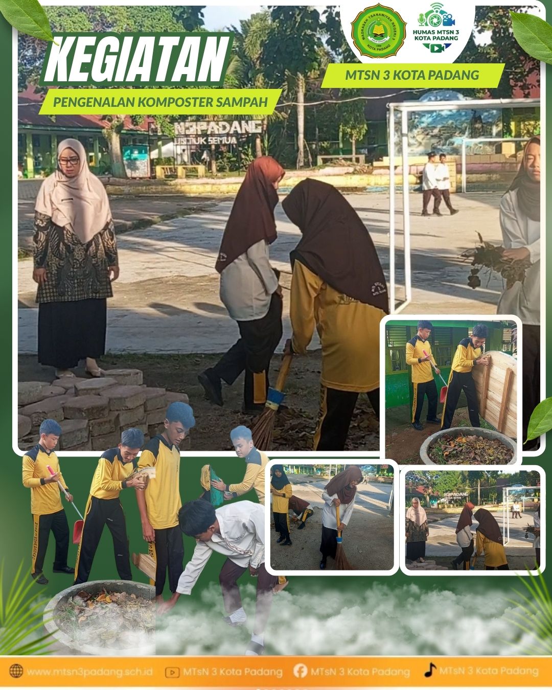 Dari Sampah Jadi “Emas Hitam”! Cara Seru Siswa MTsN 3 Kota Padang Belajar Peduli Lingkungan