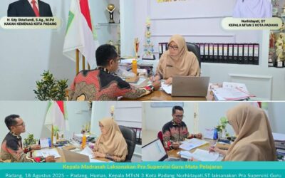 Kepala MTsN 3 Kota Padang Laksanakan Pra Supervisi Guru Matematika Dukung Program ASTA PROTAS